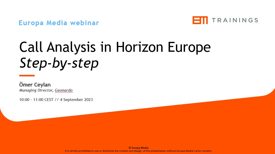 Call analysis in Horizon Europe  Step-by-step 