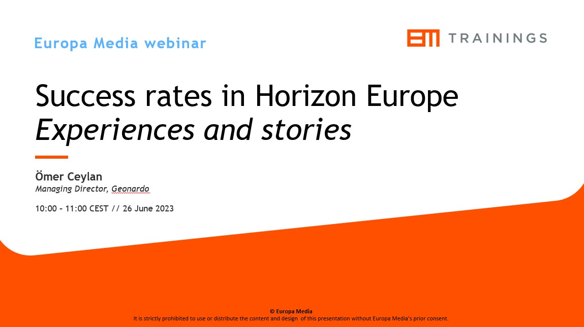Success rates in Horizon Europe (June 2023)